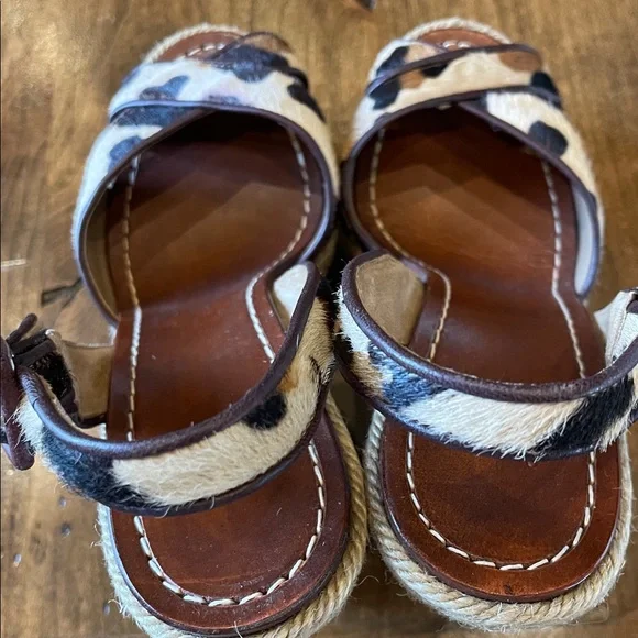 CHRISTIAN LOUBOUTIN Leopard Pony Hair Sandal Espadrilles 36 - Picture 5 of 8